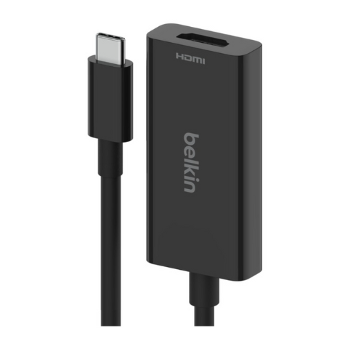 Belkin 3.0 USB-C to HDMI 2.1 Adapter - 15 cm. Black - (Compatible with Laptop with USB-C with Video Output Function)